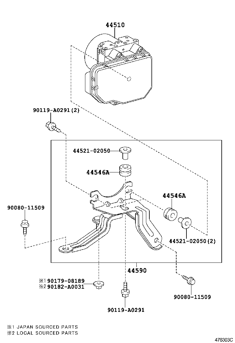 44050-02571 ACTUATOR ASSY, BRAKE product image