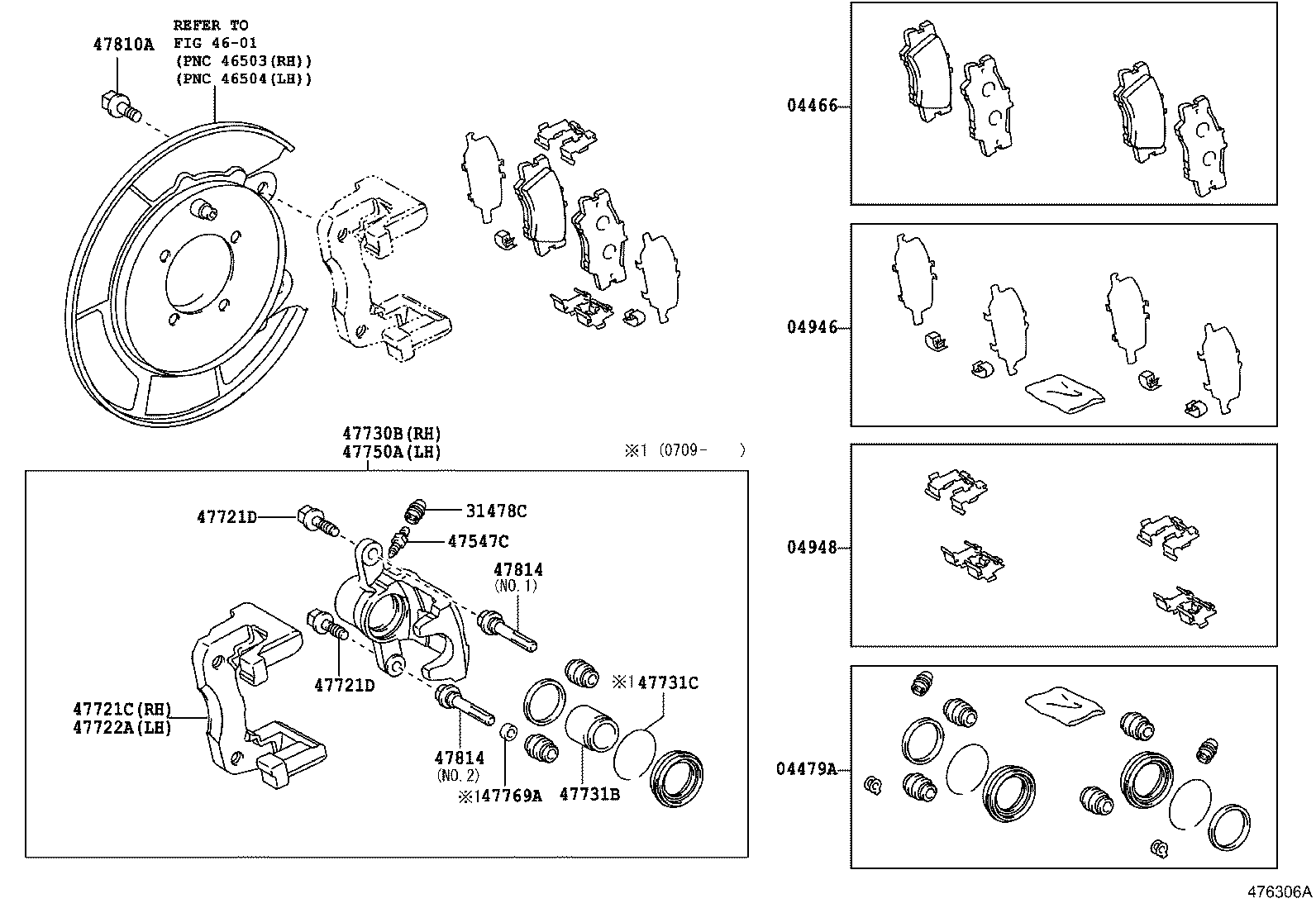 04466-06060 PAD KIT, DISC BRAKE, REAR product image