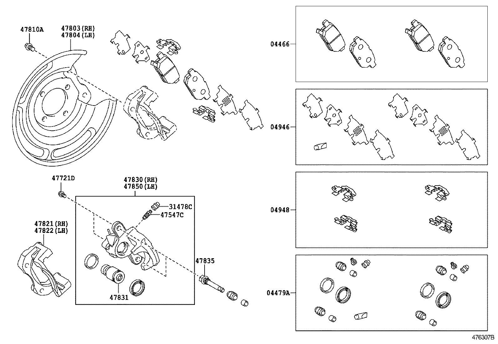 04946-02090 SHIM KIT, ANTI SQUEAL(FOR REAR DISC BRAKE) product image
