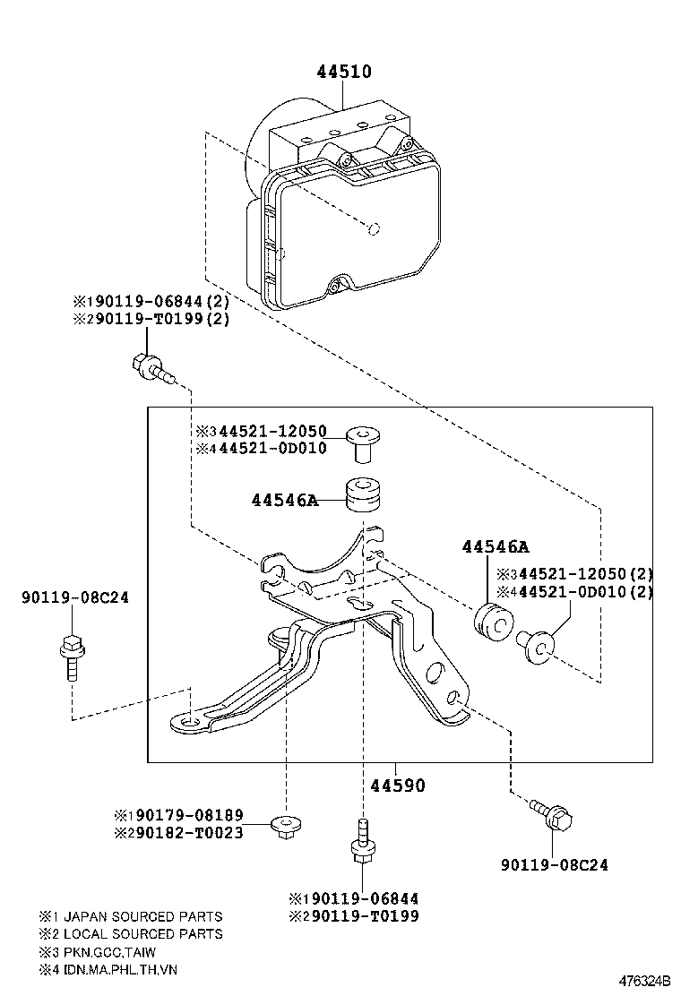 44050-02640 ACTUATOR ASSY, BRAKE product image