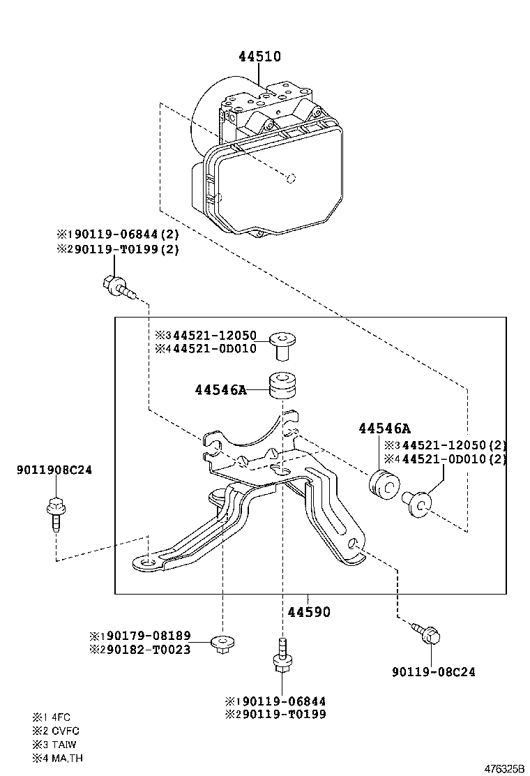 44050-02640 ACTUATOR ASSY, BRAKE product image