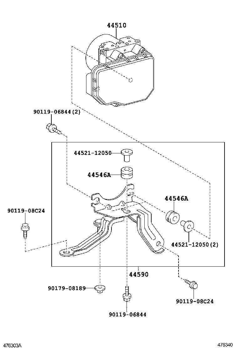44050-12540 ACTUATOR ASSY, BRAKE product image