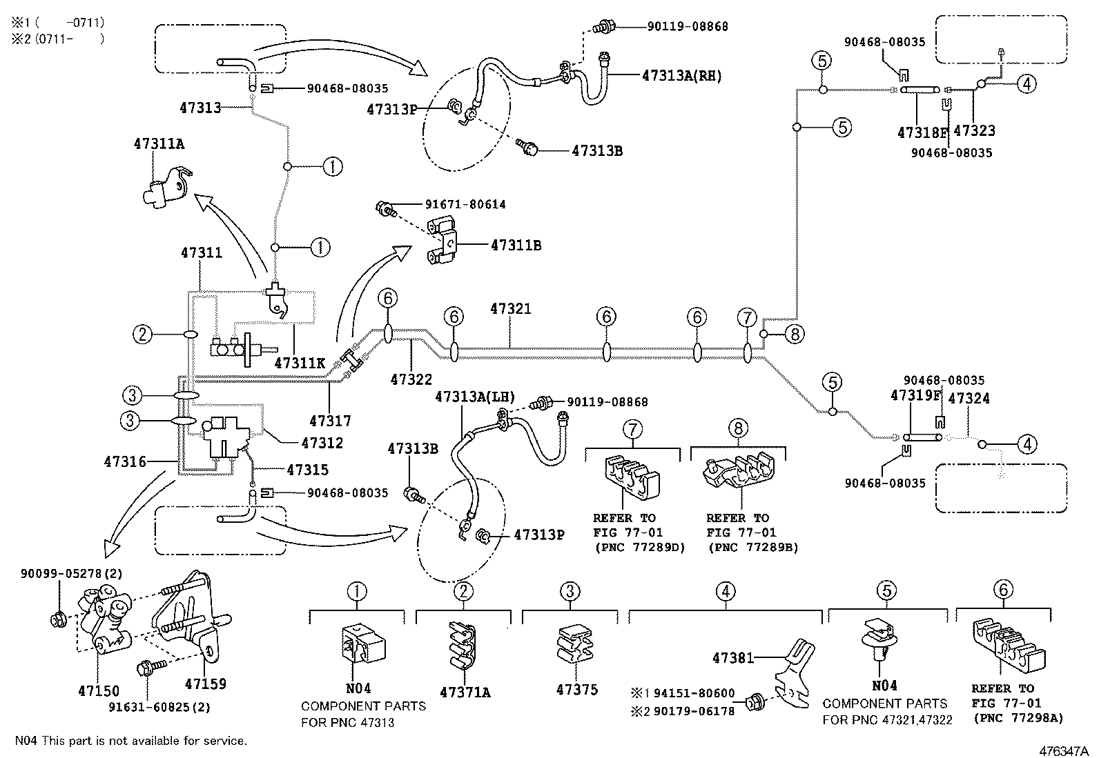 44547-02050 CUSHION, BRAKE ACTUATOR BOLT product image