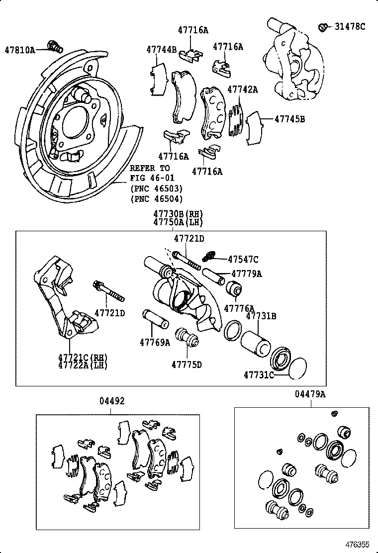 04466-32020 PAD KIT, DISC BRAKE, REAR product image