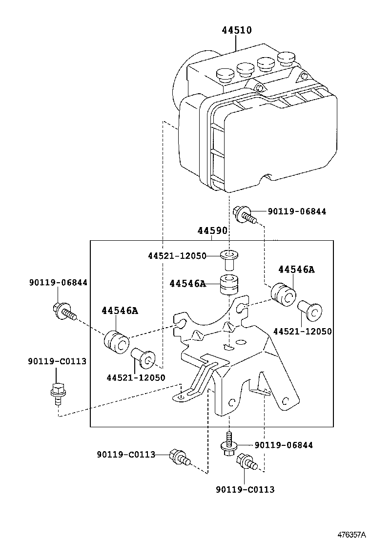 44050-0D080 ACTUATOR ASSY, BRAKE product image