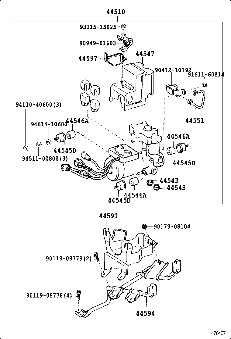 44510-28020 ACTUATOR ASSY, BRAKE product image
