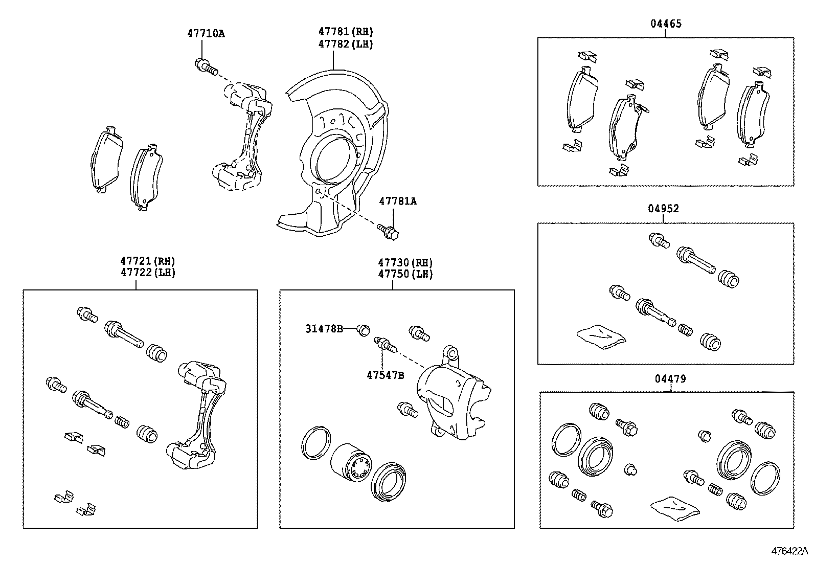 04465-02330 PAD KIT, DISC BRAKE, FRONT product image