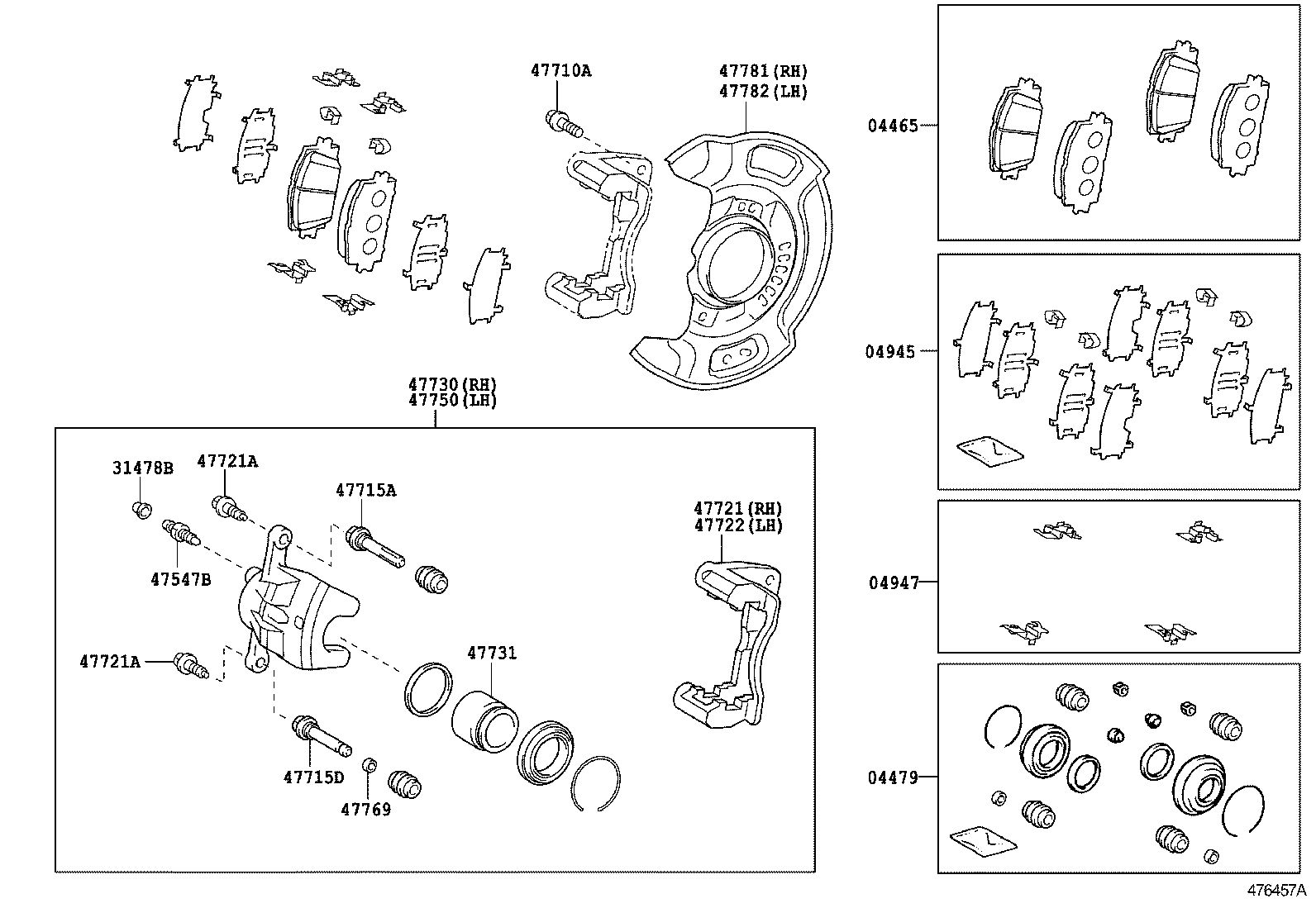 04465-52260 PAD KIT, DISC BRAKE, FRONT product image