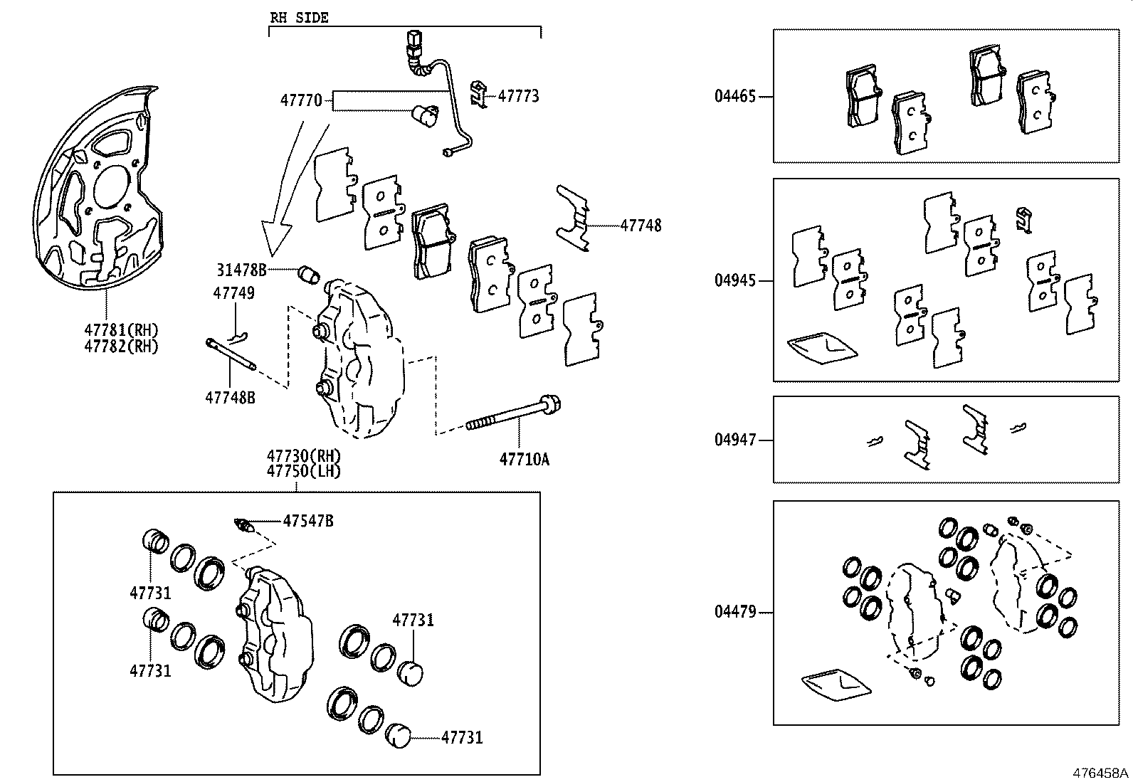 04465-50240 PAD KIT, DISC BRAKE, FRONT product image