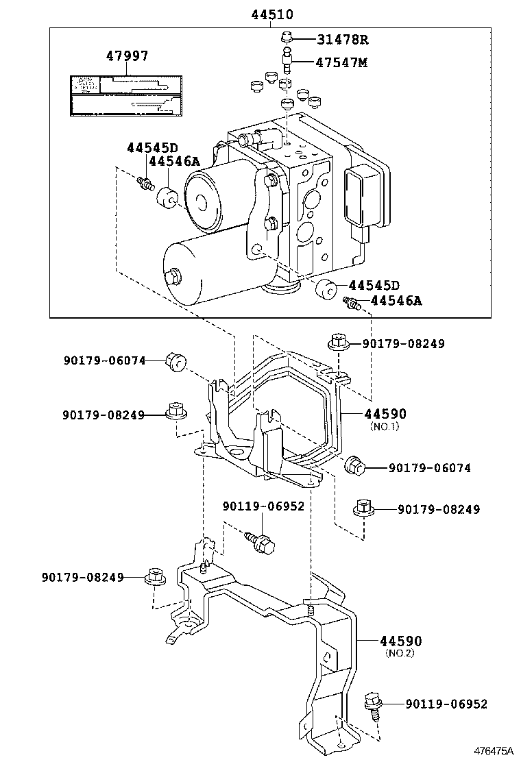 44590-48200 BRACKET ASSY, BRAKE ACTUATOR product image