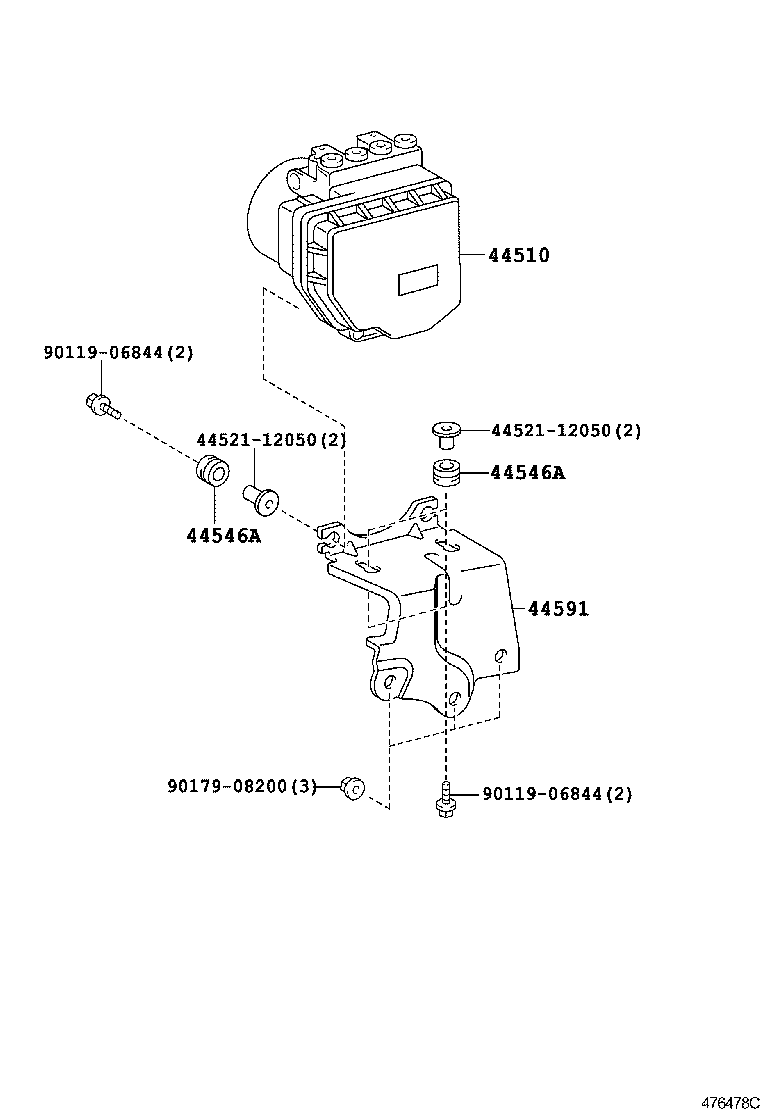 44050-42710 ACTUATOR ASSY, BRAKE product image