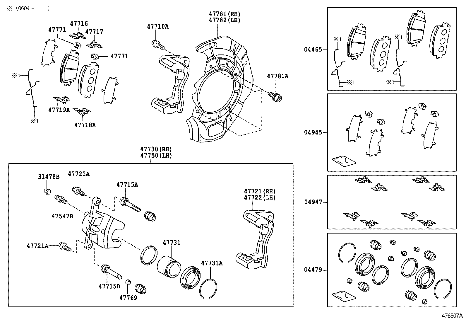 04465-33440 PAD KIT, DISC BRAKE, FRONT product image