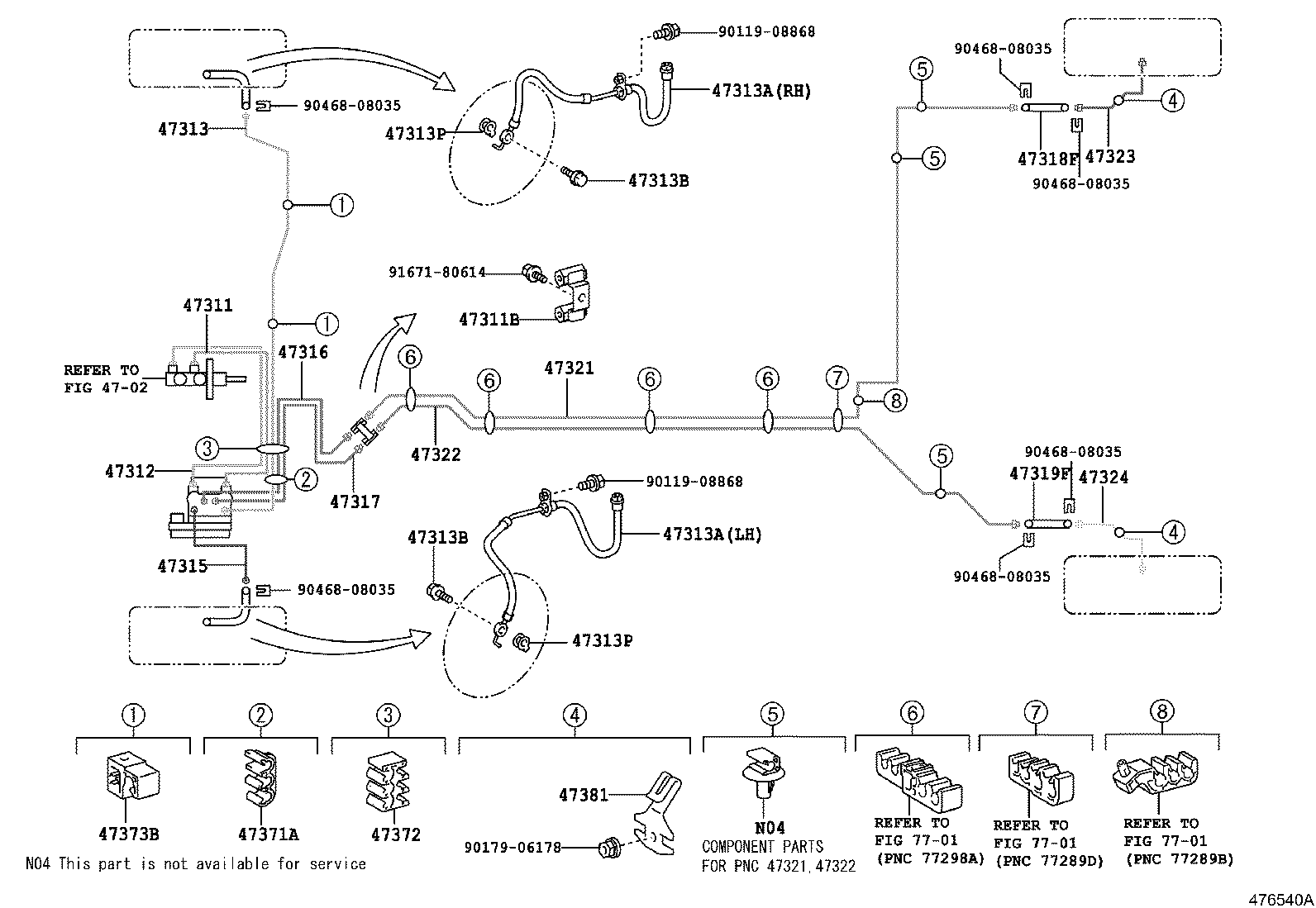 44590-52160 BRACKET ASSY, BRAKE ACTUATOR product image