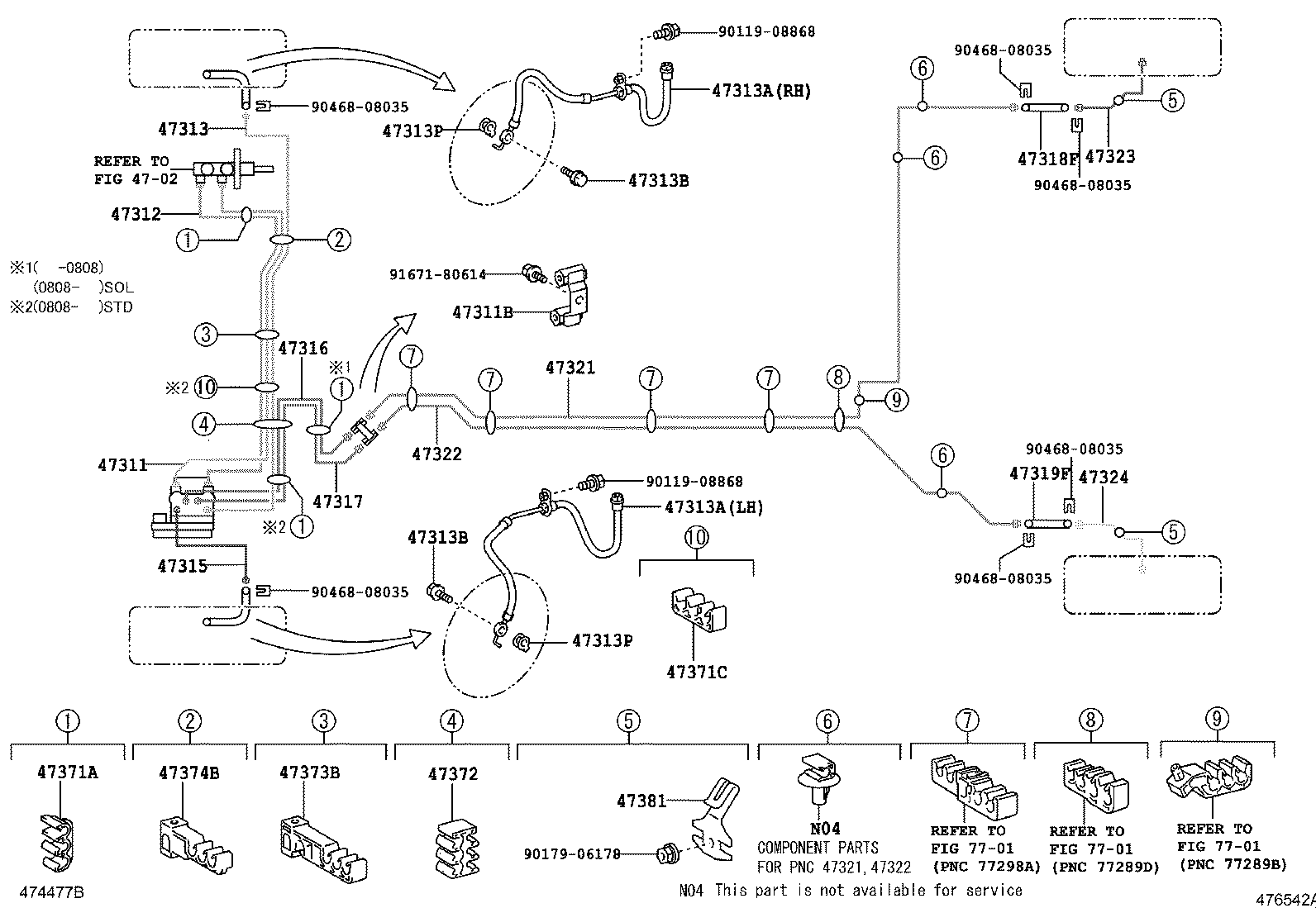 44590-52160 BRACKET ASSY, BRAKE ACTUATOR product image