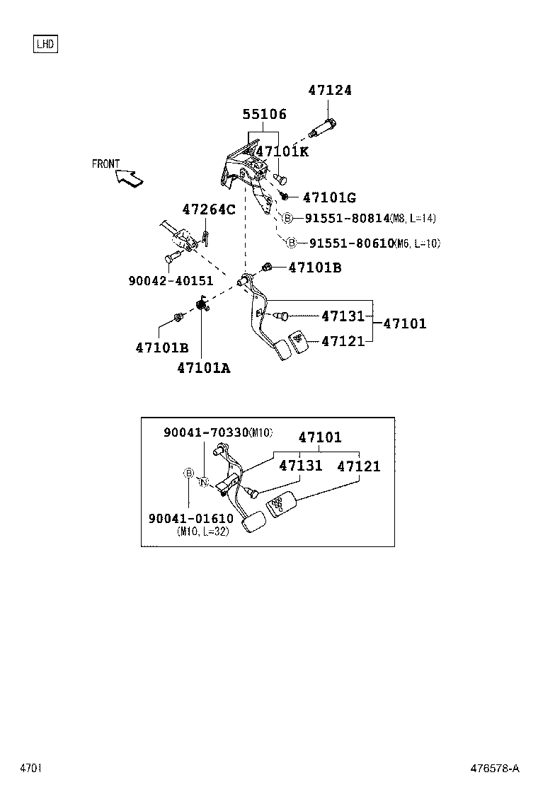 47121-87202 PAD, BRAKE PEDAL product image