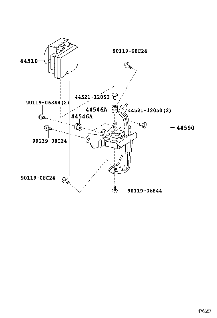 44050-74014 ACTUATOR ASSY, BRAKE product image