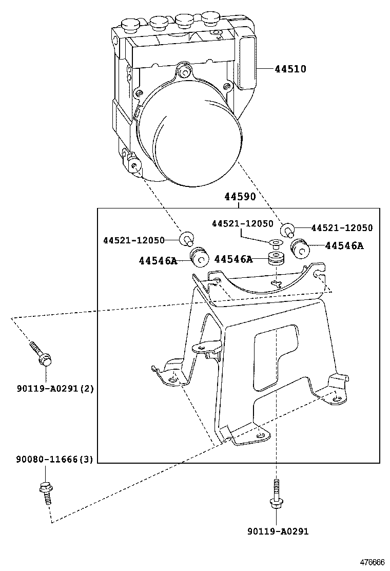 44050-0E062 ACTUATOR ASSY, BRAKE product image