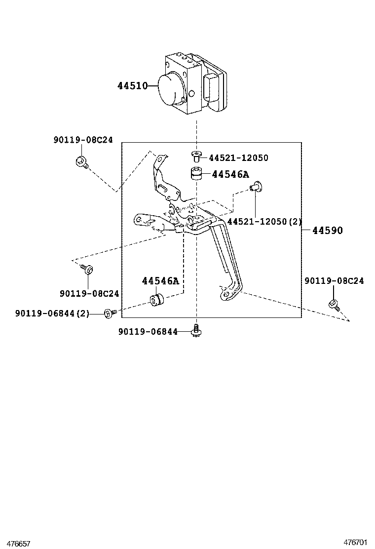 44050-74014 ACTUATOR ASSY, BRAKE product image