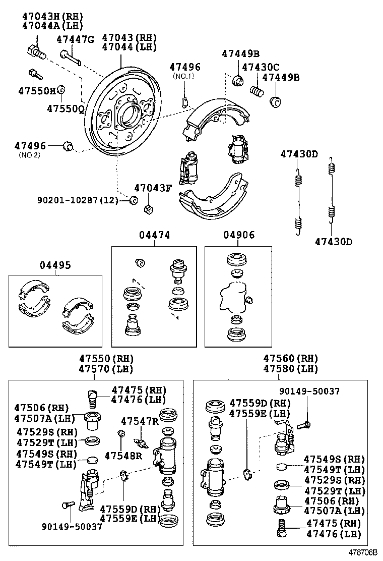 04468-37200 CYLINDER KIT, REAR WHEEL product image