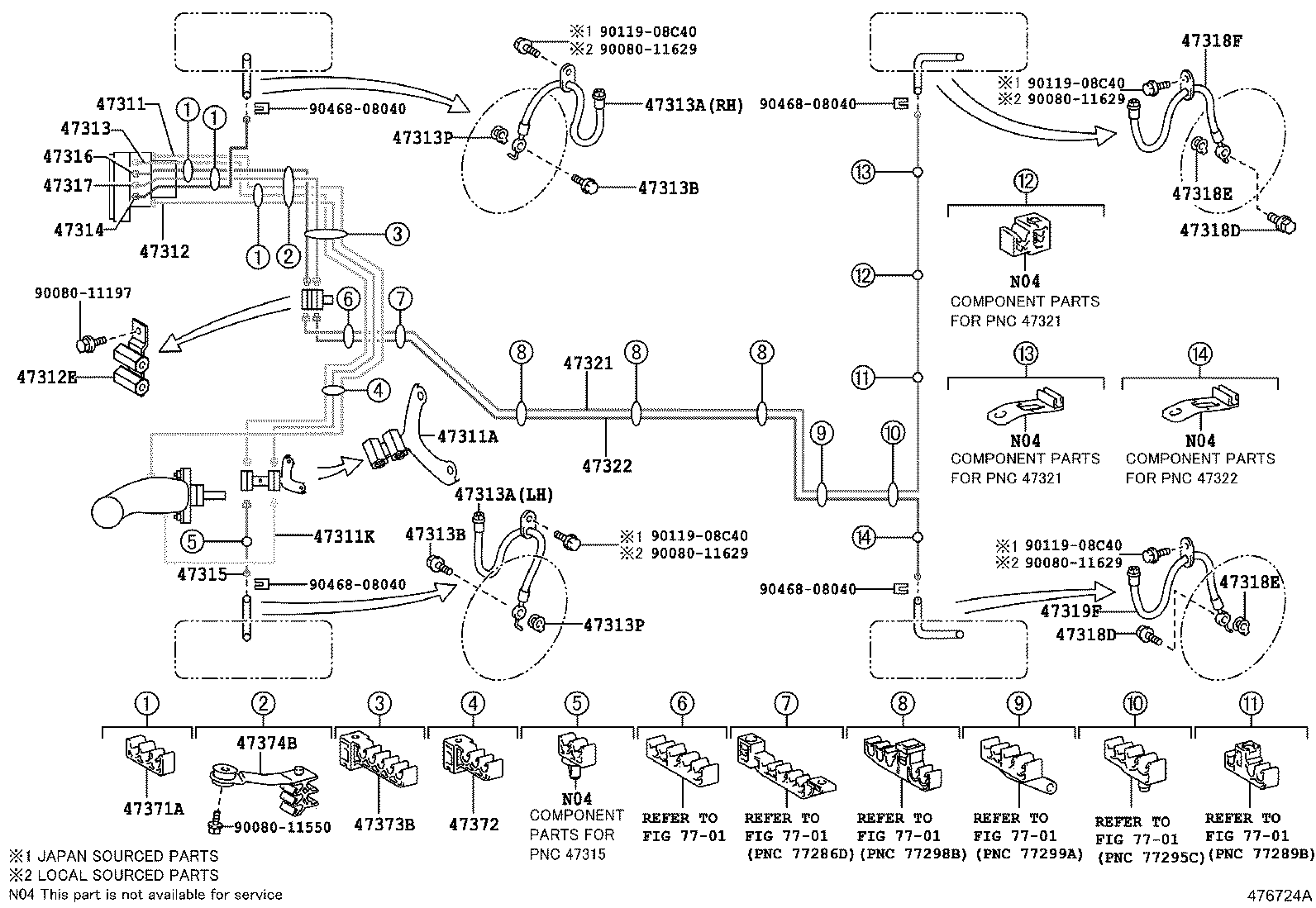 44590-06040 BRACKET ASSY, BRAKE ACTUATOR product image