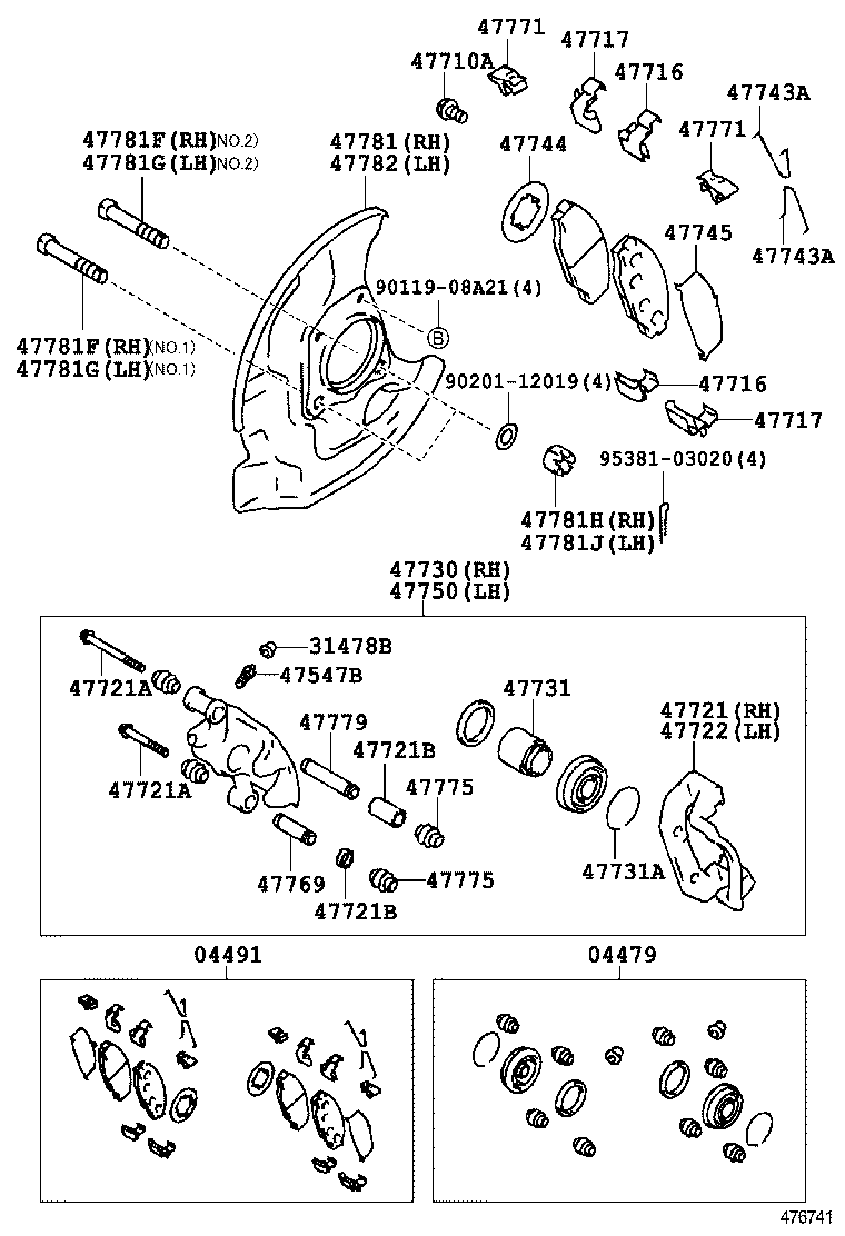 04465-35110 PAD KIT, DISC BRAKE, FRONT product image