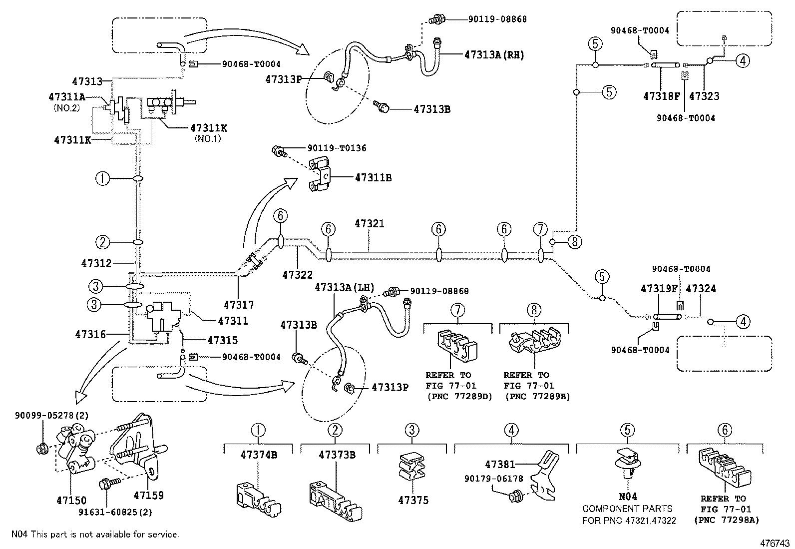 44547-02050 CUSHION, BRAKE ACTUATOR BOLT product image