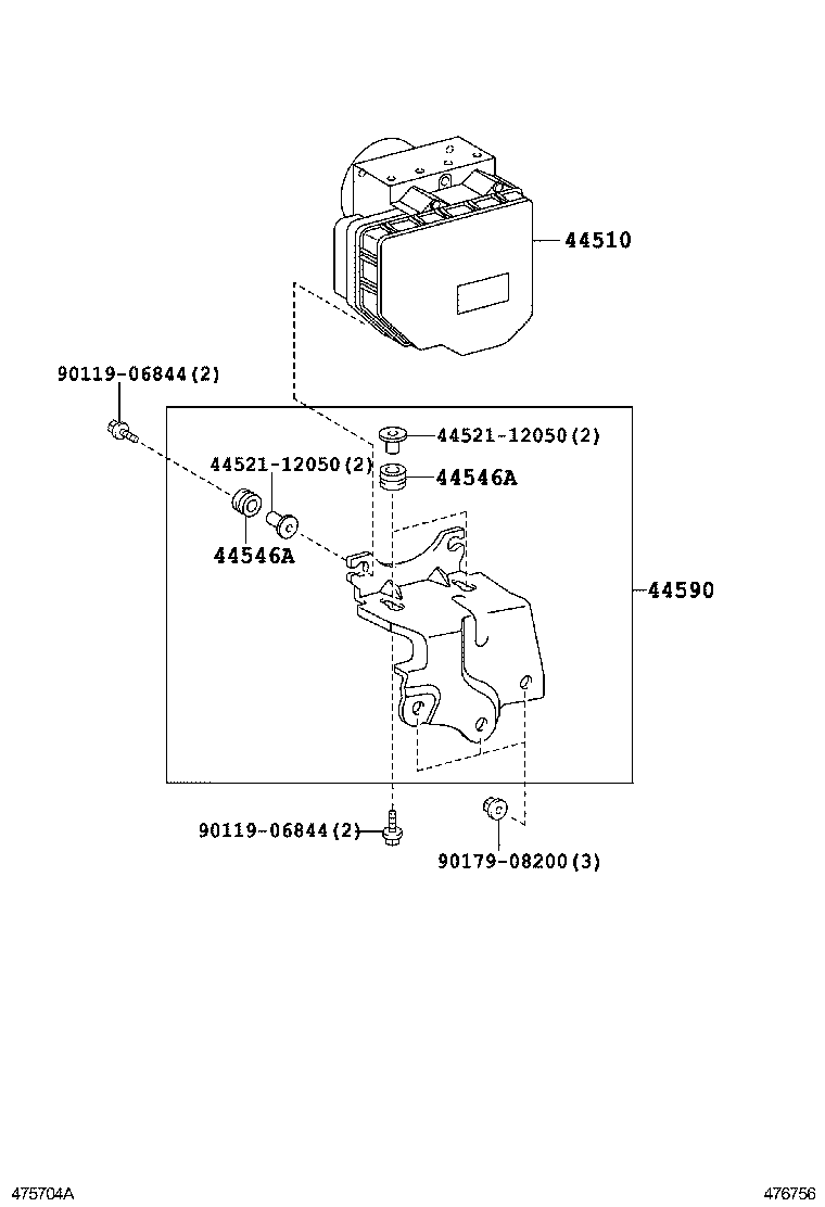 44050-12770 ACTUATOR ASSY, BRAKE product image
