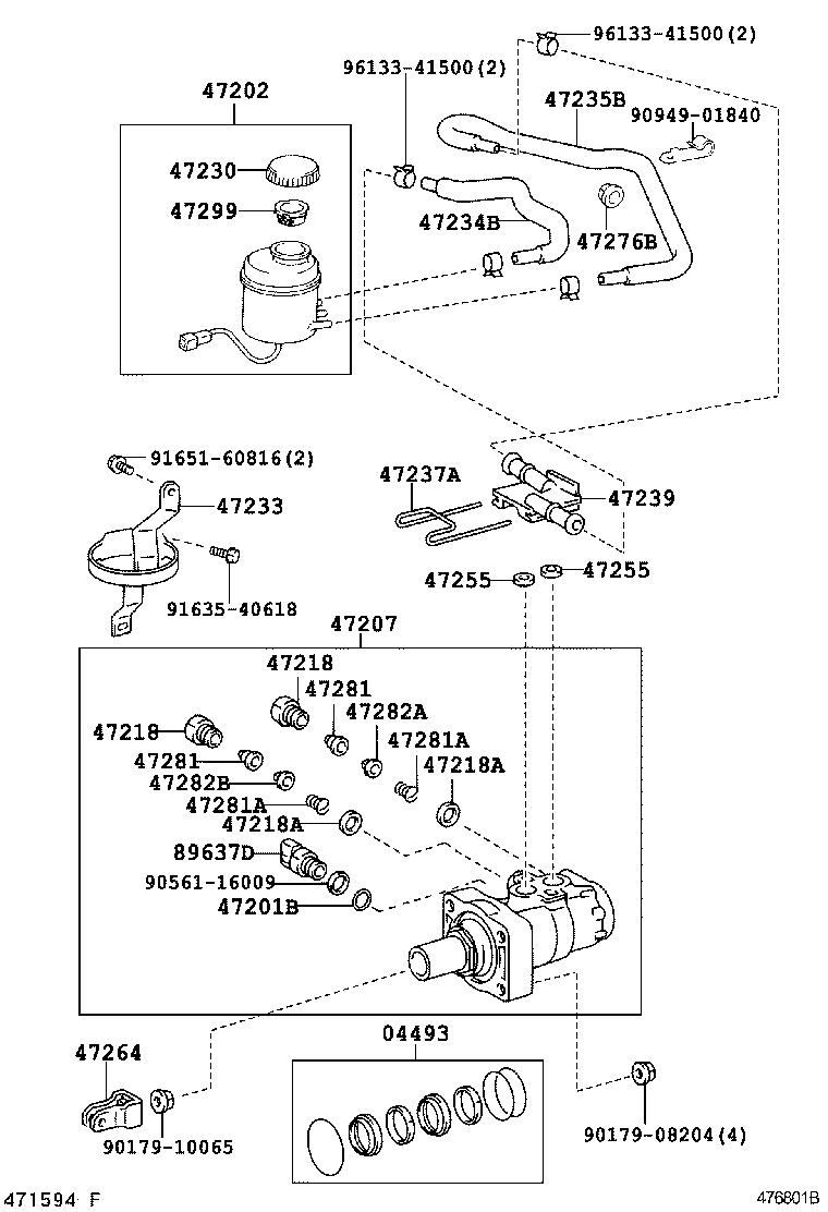 47220-36130 RESERVOIR SUB-ASSY, BRAKE MASTER CYLINDER product image