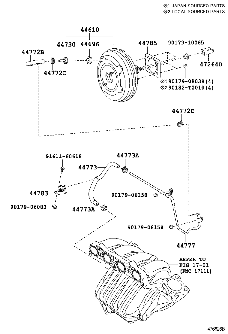 44610-06402 BOOSTER ASSY, BRAKE product image