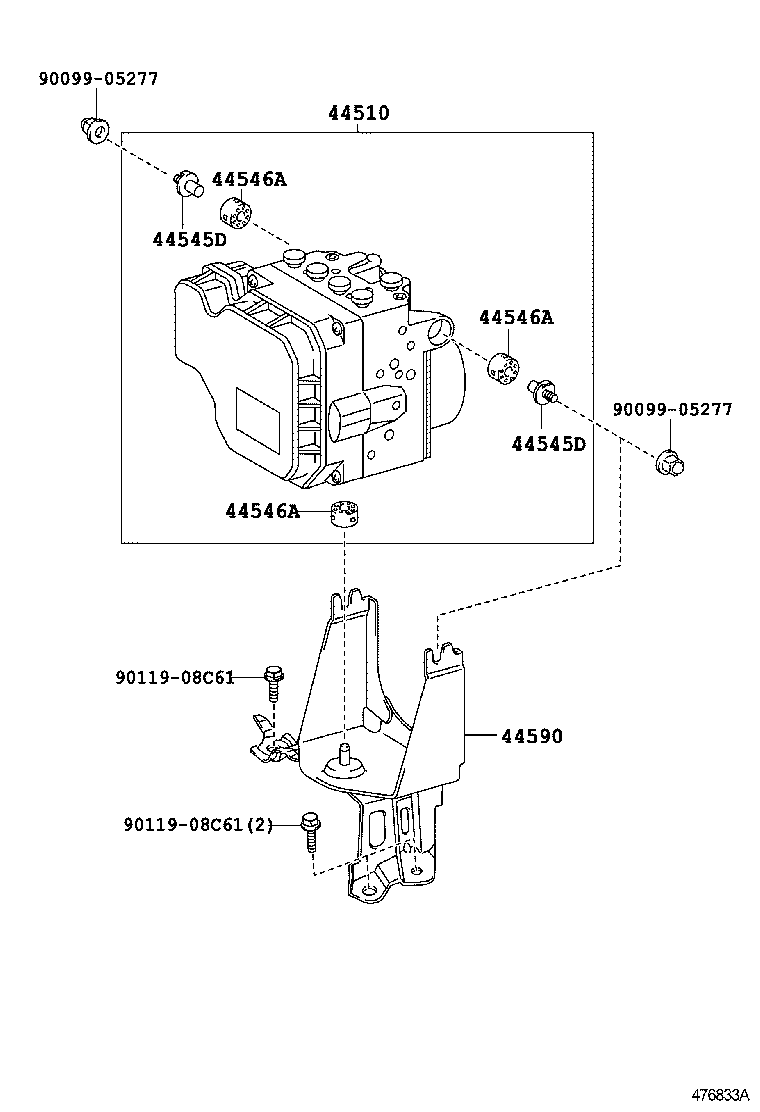 44590-06160 BRACKET ASSY, BRAKE ACTUATOR product image