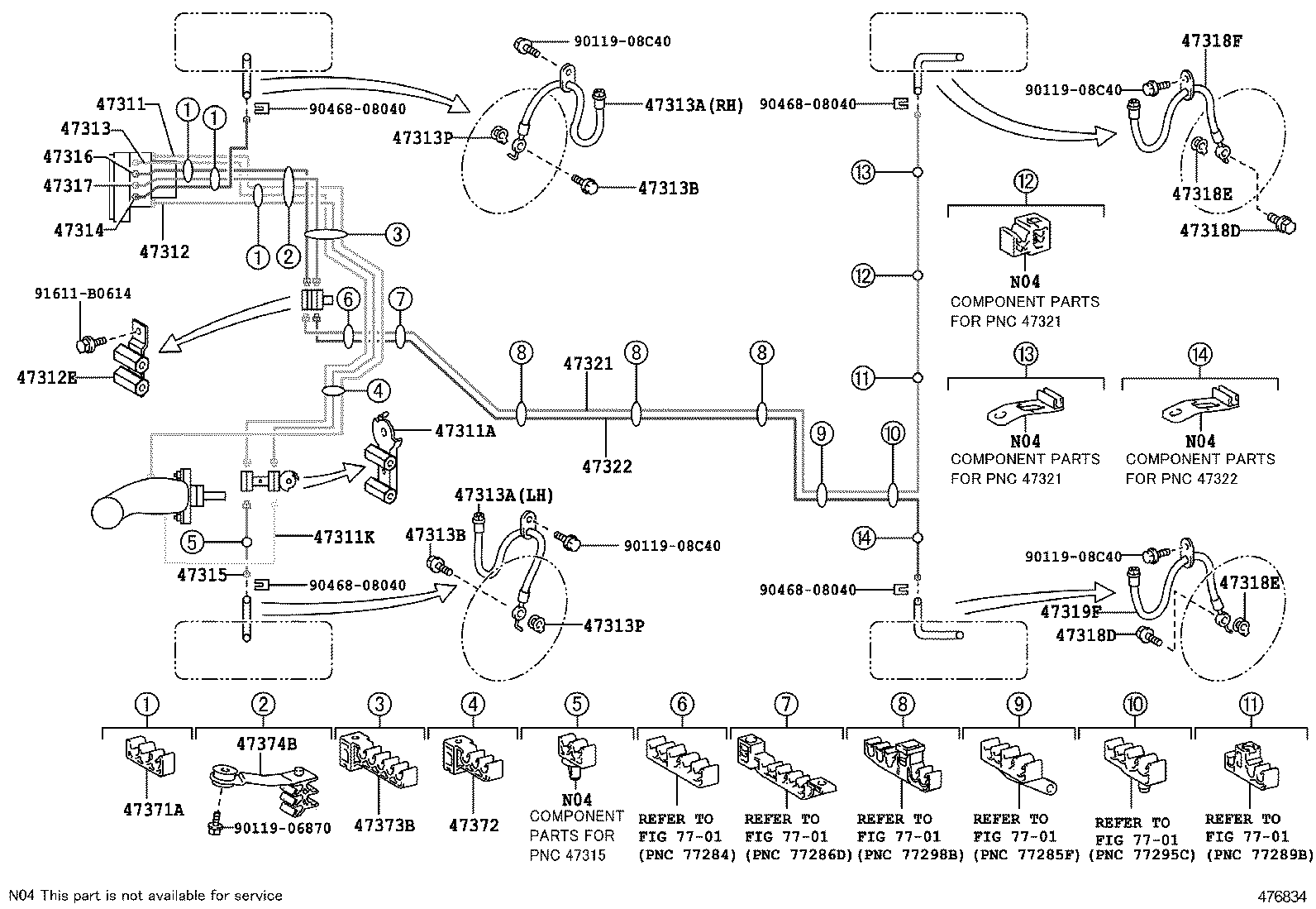 44590-06160 BRACKET ASSY, BRAKE ACTUATOR product image