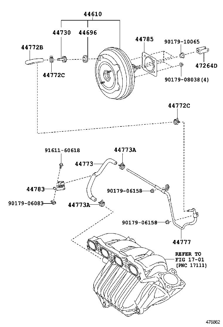 44610-33740 BOOSTER ASSY, BRAKE product image