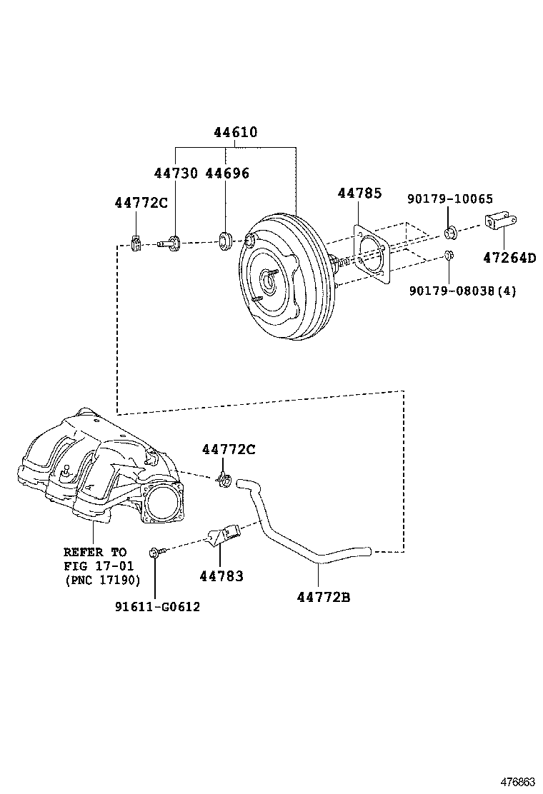 44610-33740 BOOSTER ASSY, BRAKE product image