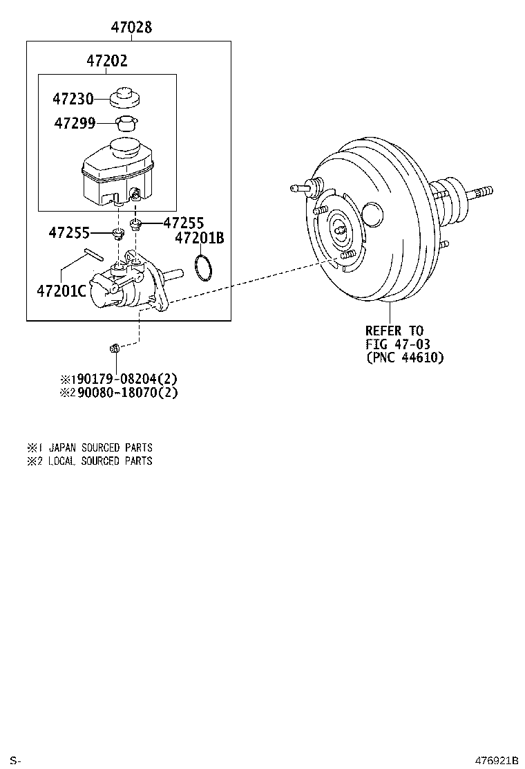 47220-04050 RESERVOIR SUB-ASSY, BRAKE MASTER CYLINDER product image