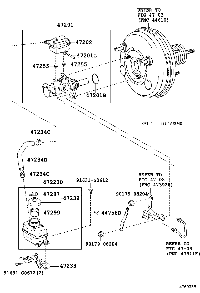 47220-0E040 RESERVOIR SUB-ASSY, BRAKE MASTER CYLINDER product image
