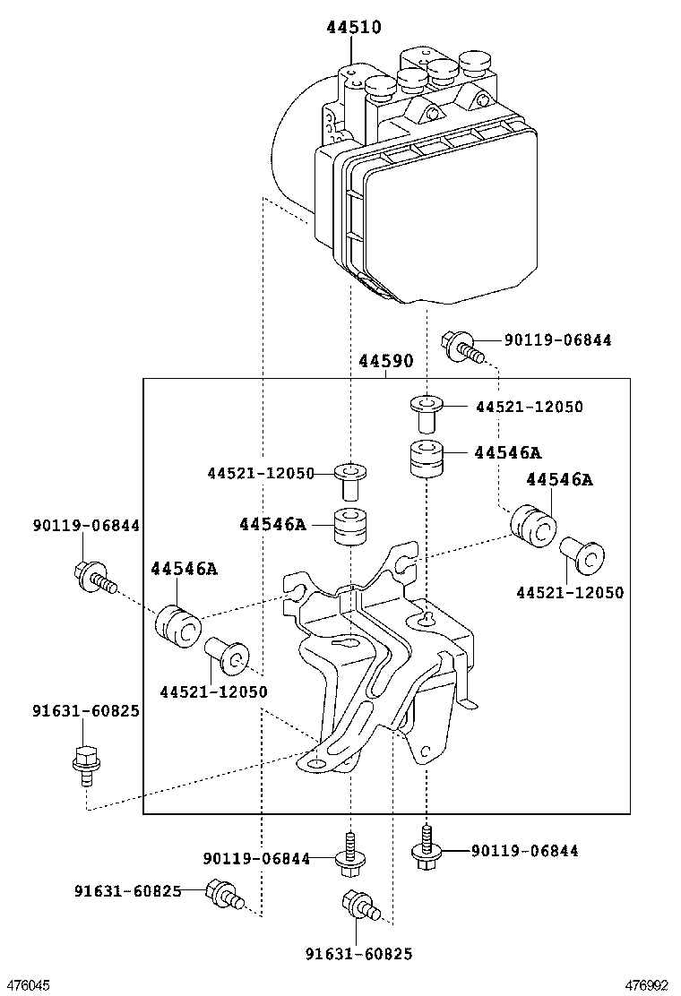 44050-52C41 ACTUATOR ASSY, BRAKE product image