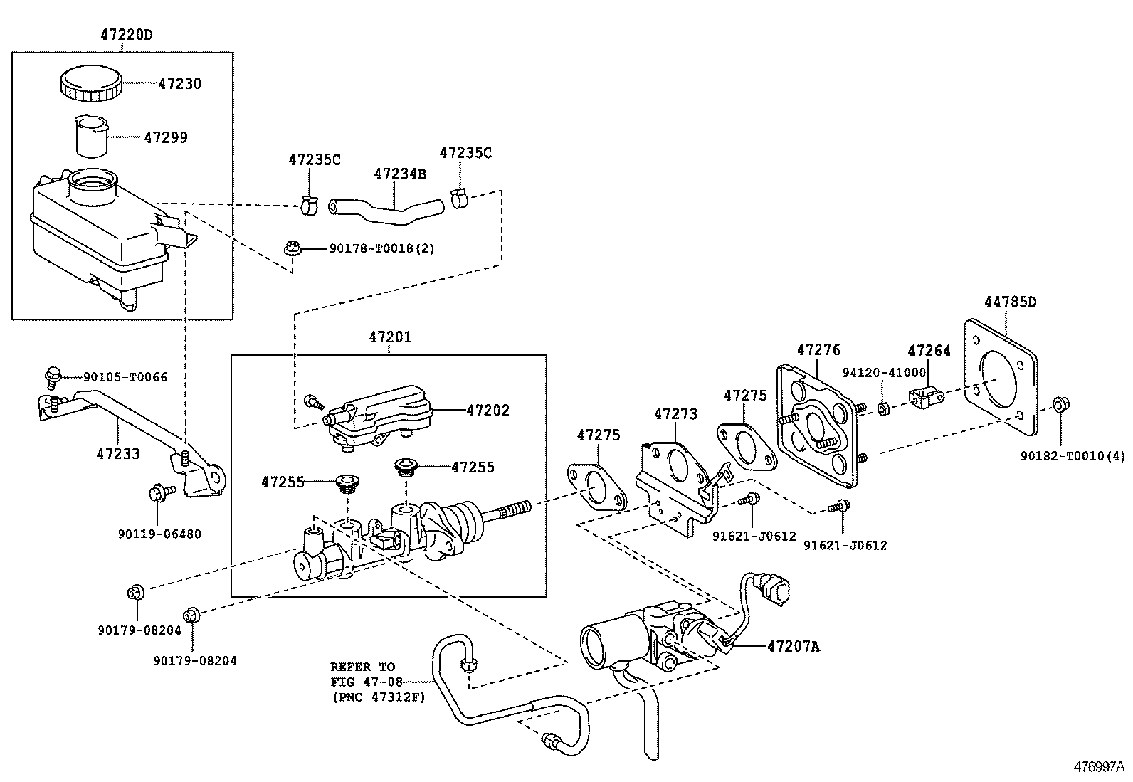 47220-06200 RESERVOIR SUB-ASSY, BRAKE MASTER CYLINDER product image