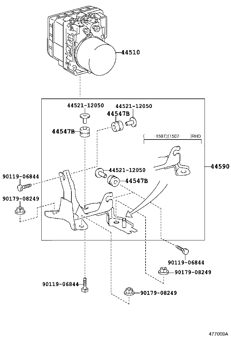 44050-60140 ACTUATOR ASSY, BRAKE product image