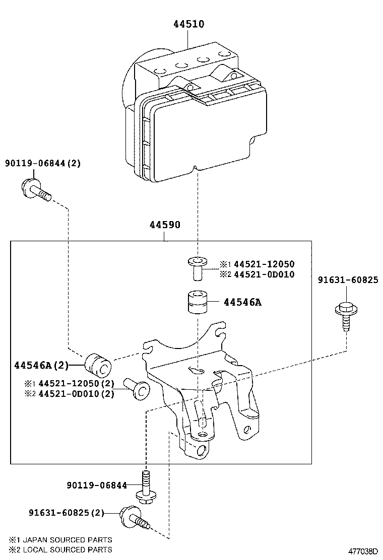 47321-0D170 TUBE, REAR BRAKE, NO.1 product image