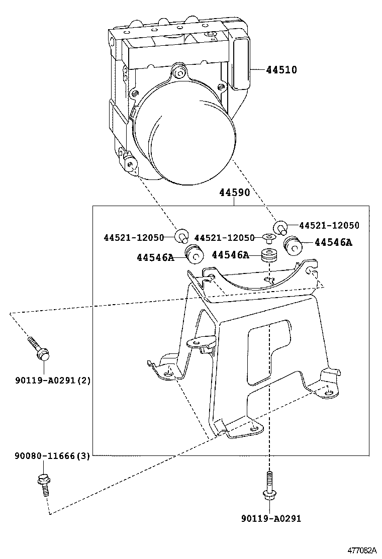 44050-0E151 ACTUATOR ASSY, BRAKE product image