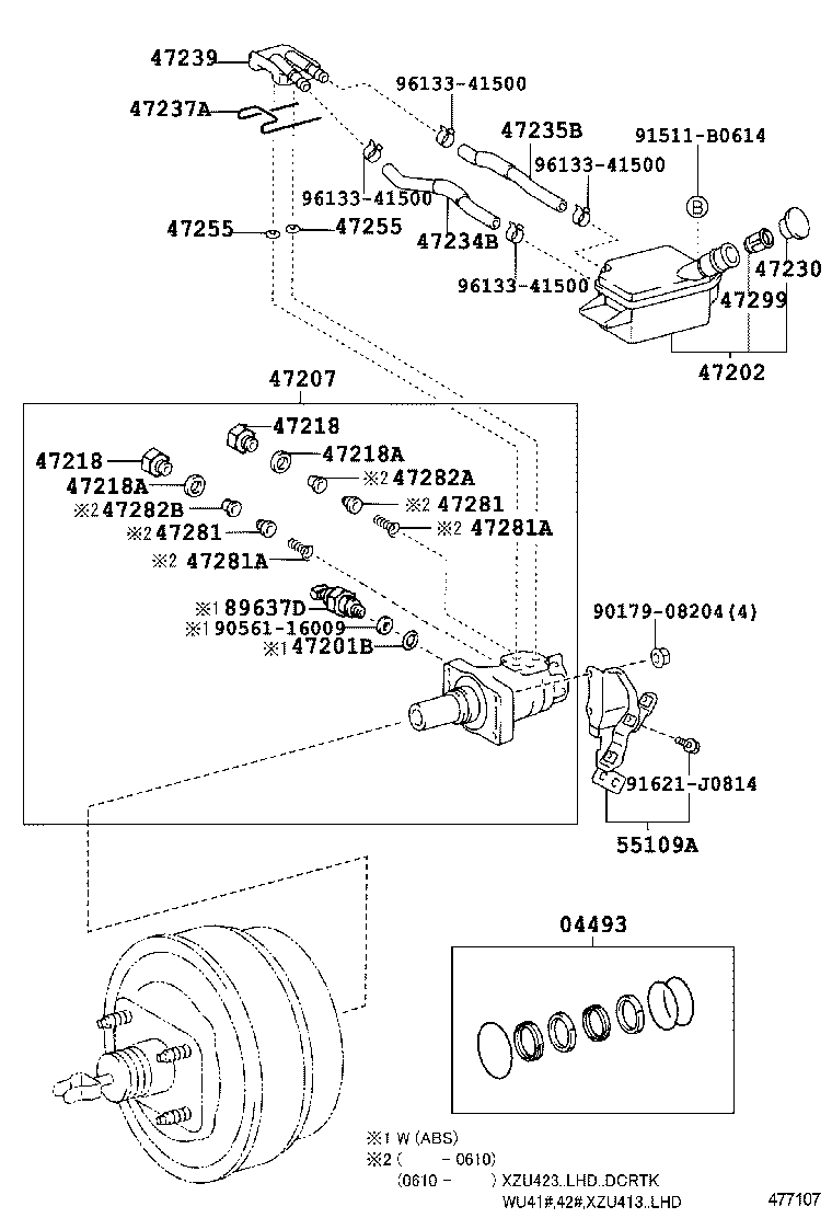 47220-37100 RESERVOIR SUB-ASSY, BRAKE MASTER CYLINDER product image
