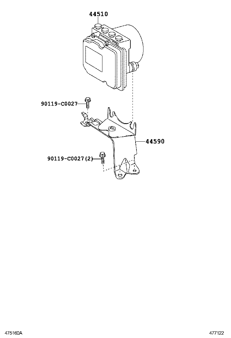 44050-06140 ACTUATOR ASSY, BRAKE product image