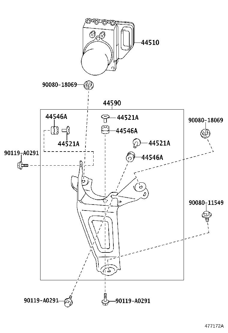 44050-08190 ACTUATOR ASSY, BRAKE product image