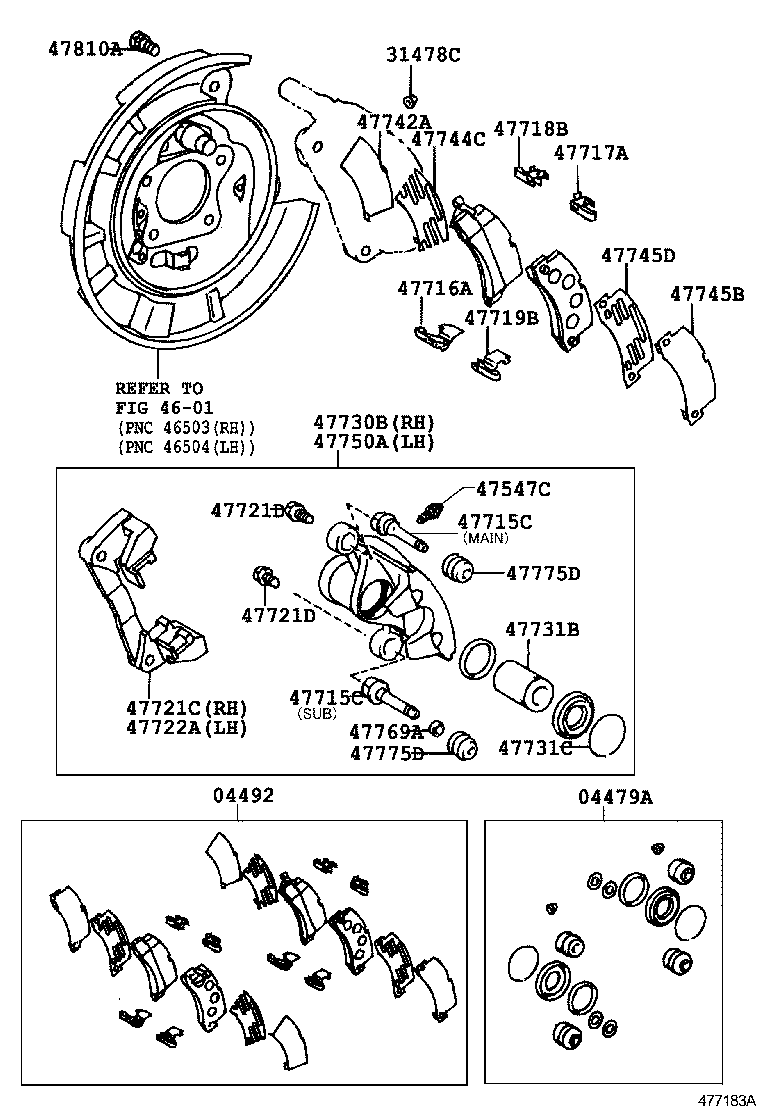 04492-07010 PAD KIT, DISC BRAKE, REAR product image