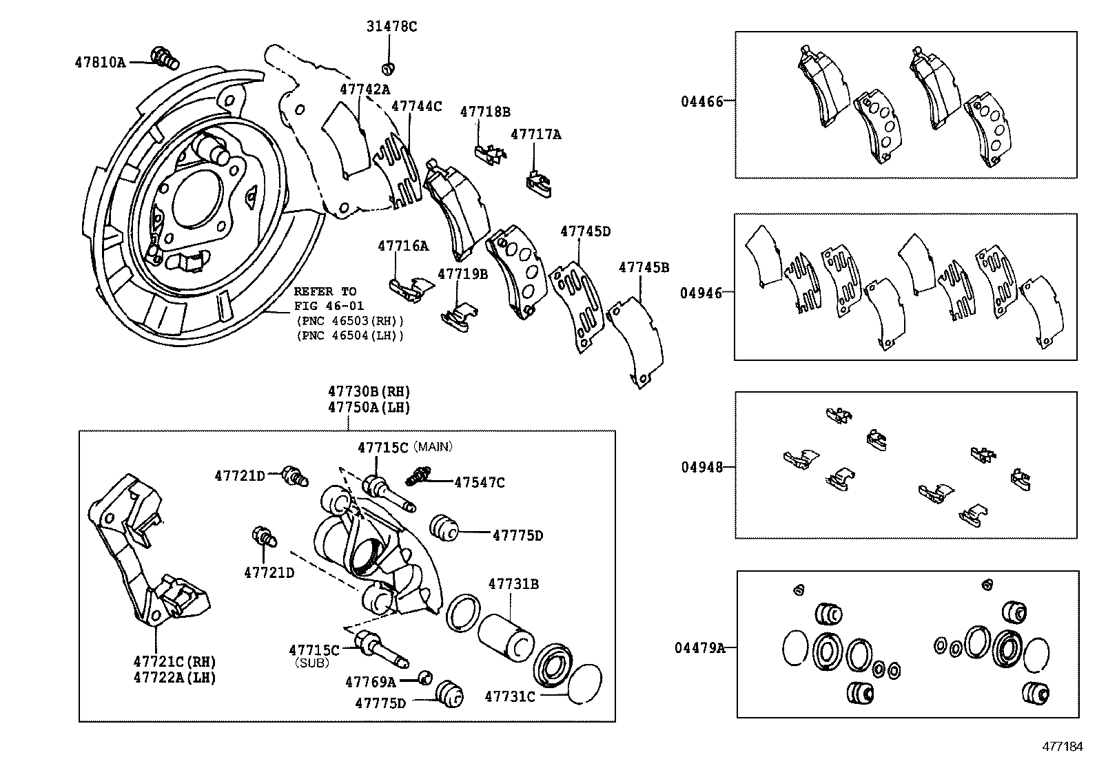 47715-07010 PIN, CYLINDER SLIDE(FOR REAR DISC BRAKE) product image