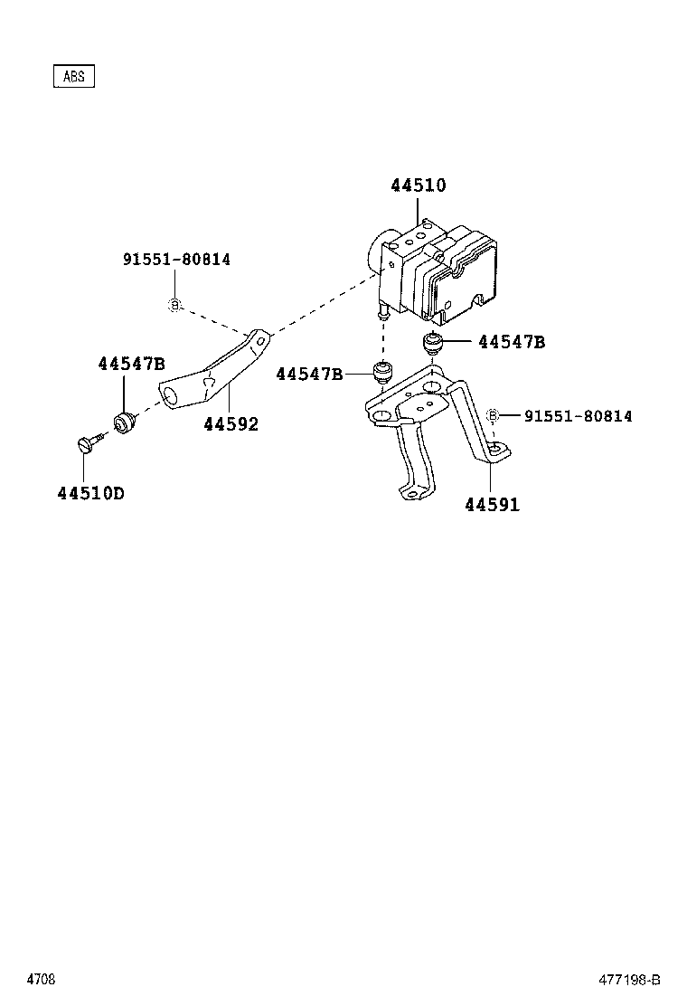 44050-B1190 ACTUATOR ASSY, BRAKE product image