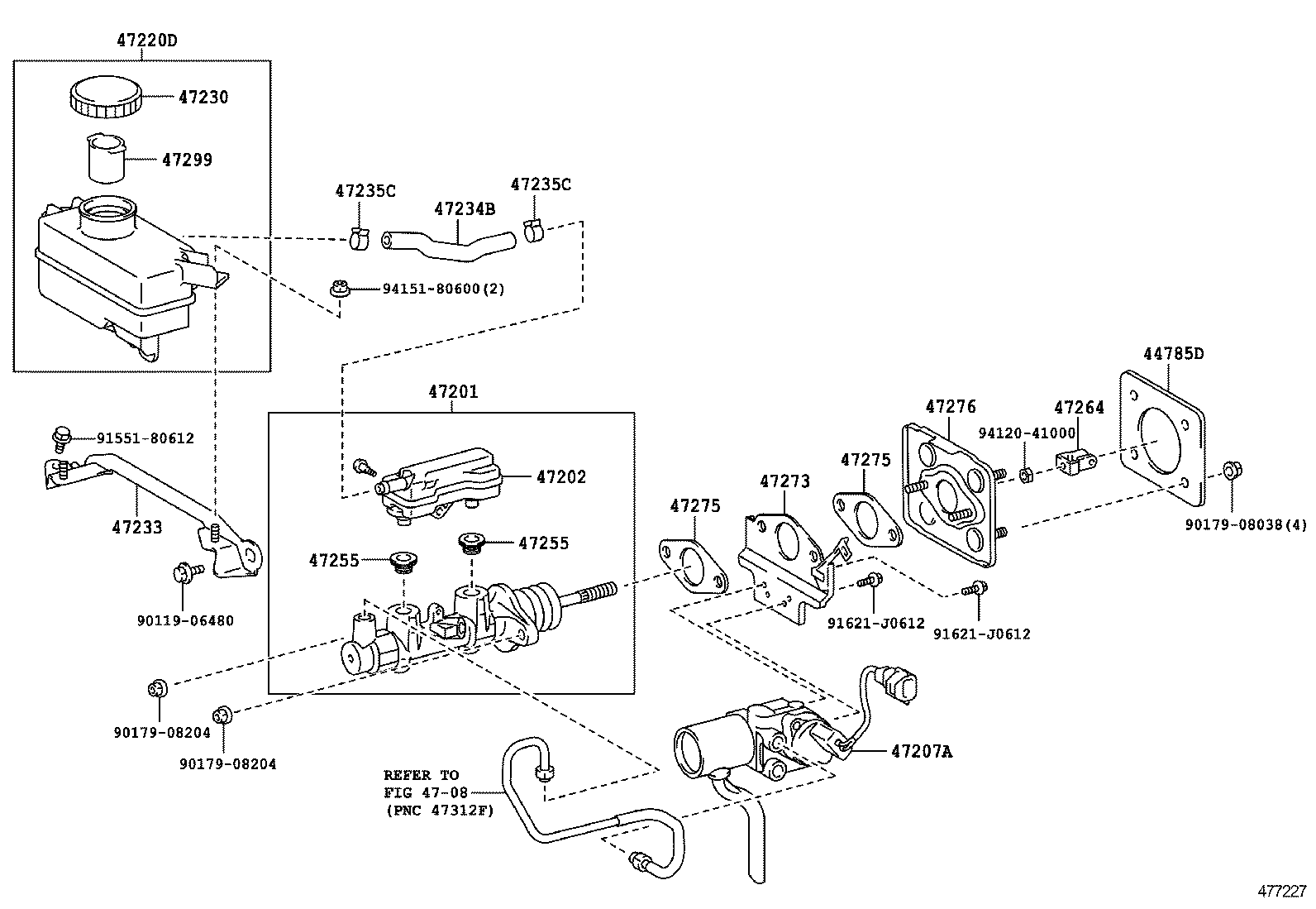 47220-06170 RESERVOIR SUB-ASSY, BRAKE MASTER CYLINDER product image