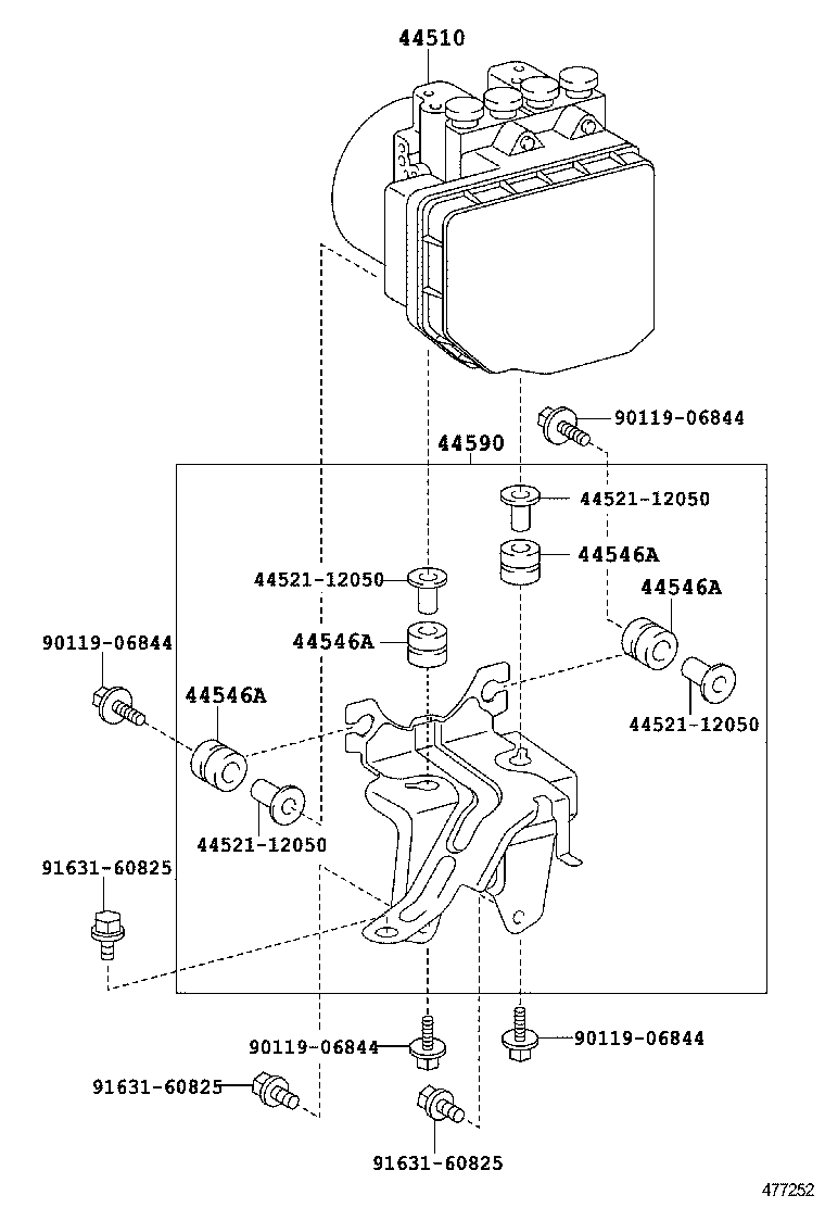 44050-52580 ACTUATOR ASSY, BRAKE product image