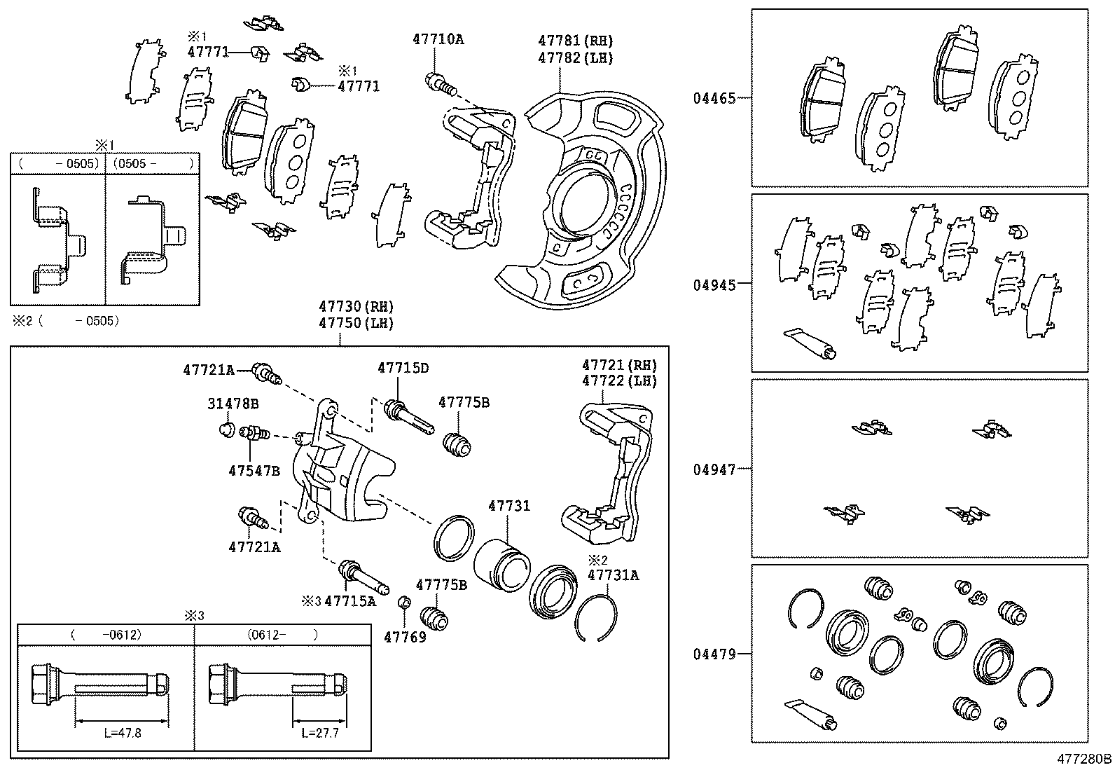 04465-52190 PAD KIT, DISC BRAKE, FRONT product image