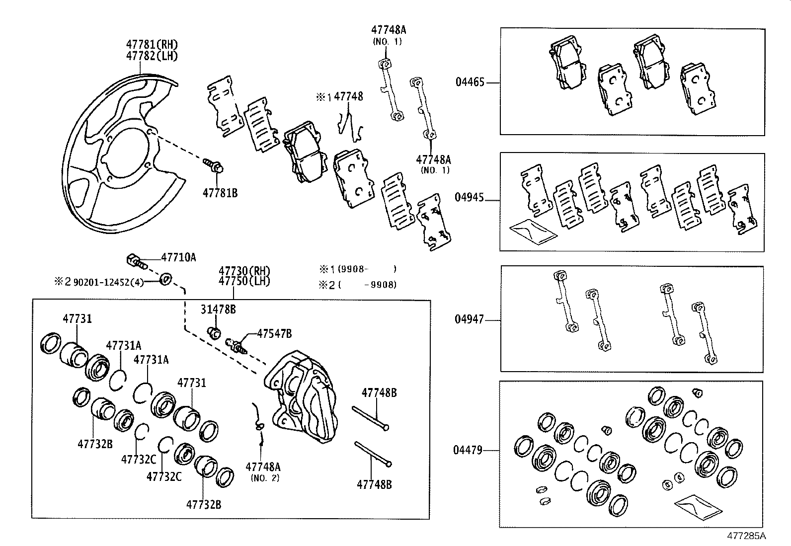 04465-60140 PAD KIT, DISC BRAKE, FRONT product image